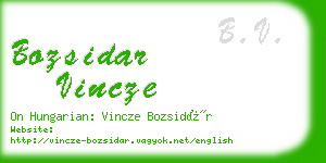 bozsidar vincze business card